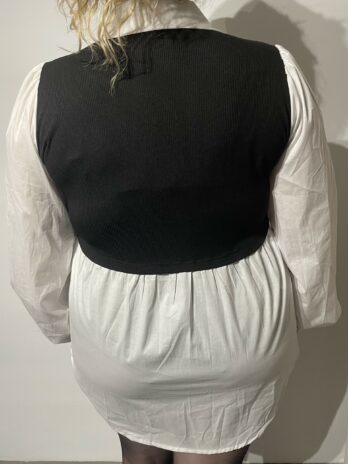 Chemise Pull Noir et Blanc